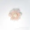 Tela de Organza Estéreo Gasa Flor de Gasa Flor Artificial Material para Diadema Pinza para el Cabello Hecho a Mano DIY Zapatos y Sombreros Accesorios de Vestimenta