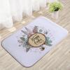 Alfombra de piso de franela con estampado de conejo de Pascua para entrada de puerta, puerta de baño, mesita de noche de dormitorio, lavandería, alfombra antideslizante