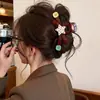 Lindo y elegante pinza de tiburón con forma de lazo, pinza para el pelo de moda con diseño floral, accesorio simple para peinados recogidos a medias