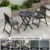 Mesa plegable, mesa y sillas de exterior, uso en patio y hogar, mesa cuadrada pequeña simple para poner puestos, mesa redonda portátil, mesa y sillas de comedor, juego de ocio