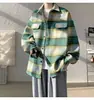 Abrigo de Lana para Hombre 2026 Primavera y Otoño Tendencia Cuello Solapa Superior para Adolescentes, Chaqueta Holgada Casual Estilo Pequeño Aroma