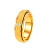Anillo Rotatorio con Anillo de Árbol y Diamante Único de Amazon Transfronterizo Anillo de Banda Lisa de Acero Inoxidable Joyería Unisex Estilo Vintage