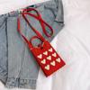 Dulce Lindo Tejido Mini Bolsa para Teléfono Diseño Nicho Coreano Bolso de Hombro Bolso de Mano Bolso Cruzado Bolso de Mujer