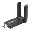 Tarjeta de red inalámbrica 5G de doble frecuencia Gigabit de 1200 m con unidad usb3.0 sin controlador, receptor transmisor wifi para escritorio