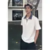 Camisa Polo de Manga Corta para Hombre, Estilo Nuevo Primavera y Verano, Top Holgado con Cuello, Camiseta Elegante de Estilo Deportivo