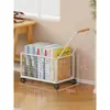 Prateleira de Armazenamento para Mochilas Caixa de Armazenamento de Livros Carrinho Pequeno Móvel Sob a Mesa da Sala de Aula Cesta de Livros Artefato de Armazenamento para Alunos