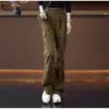 Pantalones de trabajo de Angora rojos hechos a medida de pierna ancha para mujer, nueva colección primavera/otoño, de cintura alta, fluidos, corte holgado, estilo de pierna recta