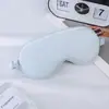 Máscara de Olhos de Seda de Cor Sólida Dupla Face Atacado Elásticos Pronta para Atacado Seda Amora Máscara de Olhos para Dormir Blackout