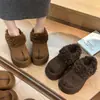 Pantuflas de Algodón Forradas en Piel Sintética Otoño/Invierno Pantuflas de Suela Gruesa para Mujer Aumentan la Altura Piel Lana Sintética Cálido 2026 Lana de Cordero Calzado para Exteriores