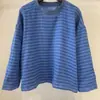 Nueva Camiseta de Algodón para Mujer Verano 2026 Cuello Redondo Estilo Japonés Top Pullover Holgado con Mangas Largas Artísticas a Cuadros