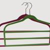 Precio de Fábrica Venta Directa Alta Calidad Genuino Perchero de Pantalones de Flocado de Tres Capas / Perchero Mágico Antideslizante Multifuncional Perchero de Pantalones de Tres Capas