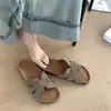 Sandálias de Verão Femininas Chuyuji para Uso Externo, Sola Macia, Sola Grossa 2026, Chinelos de Uma Tira, Sandálias Romanas Retrô Birkenstock Feias-Bonitas