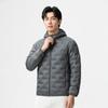 Chaqueta Ligera con Capucha de Plumas Clásica para Hombre 2025 Otoño Nueva Cuadros Con Felpa Interior Cálida Informal para Hombre