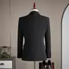 Traje de Negocios Cruzado para Boda de Novio Traje de Hombre Elegante Versátil Moda Delgado Profesional Ropa Formal Traje Elegante