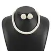 Juego de Collares Gargantilla Corta Versátiles de Perlas Artificiales para Bodas Transfronterizas, Juego de Collares Gargantilla Exagerados y Elegantes, Exquisitos Accesorios de Banquete