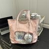 2025 Nueva Moda Bolso de Hombro con Costuras de Gran Capacidad Dolor de Hombro Estilo Japonés Estilo Cautable Mochila Diaria de Mano con Cadena