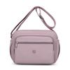 Bolsa Feminina de Nylon de Aparência Sofisticada 2025 Outono Nova Cor Pura Transversal de Ombro Único Casual Bolsa de Mãe Multi-Compartimento Celular