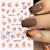 Pegatinas de Arte para Uñas Nuevas Transfronterizas Estilo Ins Otoño Acción de Gracias Hoja de Arce Color Maillard Viento Cálido Pegatinas Adhesivas para Uñas