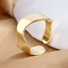 Anillo Abierto de Bucle Rosa Brillante Hip Hop Patrón Irregular Retorcido Ondulado Personalidad Tendencia Viento Frío Anillo Versátil para Mujer
