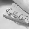 Pendientes de Clip Europeos y Americanos Incrustados con Diamantes Transfronterizos, Elegantes Pendientes de Clip para Hélice de Oreja Brillantes de Tres Piezas, Nuevo Estilo Caliente 2025, Pendientes de Lujo Accesible Personalizados