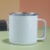 Venta Directa de Fábrica Termo de Acero Inoxidable 304 Taza 12oz Diseño Simple con Asa Taza de Oficina Exclusivamente para Ventas Transfronterizas