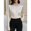 Bestseller de 2026 en Plataformas Independientes, Wish y Amazon: Nueva Camisa de Satén de Manga Larga de Color Sólido para Otoño