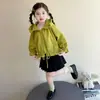 Chaqueta de encaje con cordón estilo coreano para niña, nueva moda primavera y otoño 2026 para niñas pequeñas