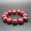 Pulseira de contas de madeira vermelha ácida imitação 2cm atacado Pulseiras baratas de sândalo venderão barraca de contas de madeira para presente