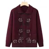 Cárdigan Suéter de Primavera de la Abuela, Ropa Holgada de Primavera y Otoño para Mujeres de Mediana Edad y Mayores, Chaqueta de Punto de Mamá, Ropa para Personas Mayores