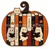 Rincón de Lectura de Halloween Popular de la Biblioteca Estante Adorno Fantasma Leyendo Pequeño Adorno de Madera Decoración de Regalo Festivo