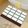 Tapete de Chão Absorvente de Lama Diatomácea Listrado Coreano para Banheiro Antiderrapante e Resistente a Manchas Tapete para Pés Tapete de Secagem Rápida para Porta de Banheiro Doméstico