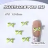 Cor Macaron Japonês e Coreano Gola de Pérola Tridimensional Acessórios de Arte para Unhas em Liga de Metal Laço para Unha Decoração de Unha Atacado