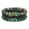 Pulseira Cruzada Nova de Olho de Tigre 8mm Turquesa Hematita Ametista Conjunto de Pulseiras Joias para Mulheres Homens