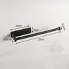 Suporte de Papel Toalha de Cozinha Aço Inoxidável Sem Prego Sem Furo Autoadesivo Montado na Parede Metal Preto Suporte de Papel em Rolo para Banheiro Americano
