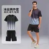 Traje Deportivo para Hombre al por Mayor Verano Transpirable Running Seda de Hielo Secado Rápido Camiseta de Manga Corta Transpirable Entrenamiento Fitness Absorbente de Sudor
