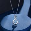 Collar Damila S925 de plata esterlina para mujer, estilo coreano, con cadena de clavícula con mango de estrella, colgante de circonita con incrustaciones, generación de cabello