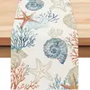 Camino de Mesa de Verano Transfronterizo Estilo Océano Mantel Estampado de Limón y Girasol Camino de Mesa Cubierta para Mesa de Café Mesa de Comedor Bandera