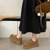 Zapatos Birkenstock de suela gruesa para mujer, colección otoño 2026, zapatos de plataforma de moda casual para punta ancha, versátiles, cómodos, mocasines retro