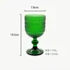 Copa de Vino de Vidrio de Color en Relieve, Vaso para Jugos, Copa de Vino, Copa de Cáliz, Copa de Vino Engrosada, Copa de Champaña, Lujo Ligero Retro