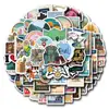 60 nuevas pegatinas de graffiti de viaje para decorar botellas de agua, equipaje, patinetas, pegatinas transfronterizas DIY, venta al por mayor desde el fabricante