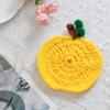 Novo Cross-border Handmade Wool Crocheted Thanksgiving Natal Abóbora Coaster Home Dining Table Mat Tapete de isolamento térmico Atacado