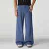 Maple House Moda Masculina / Nova Coleção Primavera High Street Borda Desfiada Lavagem Pesada Pedra Estilo Nacional Levemente Flare Perna Larga Cintura Alta Calça Casual Linha A