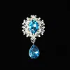 Novos Acessórios de Liga DIY da Moda, Acessórios de Cabelo, Ornamentos de Flor de Cabeça, Fechos de Strass, Pingentes de Pedra Preciosa Gota d'Água, Materiais para Acessórios