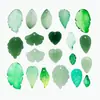 20 Tipos de Cuentas Colgantes de Hoja de Vidrio Verde con Agujeros para Accesorios de Decoración DIY Materiales al por Mayor
