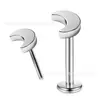 Nuevo Piercing Labial Estilo Pin de Fondo Plano de Aleación de Titanio F136, Naricera, Versátil y Exquisito Cartílago de Oreja, Joyería para Piercings DIY