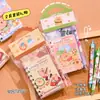Conjunto de Papelaria Desenho Animado Fofo, Caderno Espiral para Estudante, Combinação de Caneta de Pressão, Lembrancinha Infantil, Pacote de Presente de Papelaria para Volta às Aulas