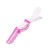 Pinza de Cocodrilo de Cristal Transparente Personalizada Herramienta Suministros de Peluquería Pinza de Pico de Pato de Barbero Herramienta de Modelado Pinza de Posicionamiento