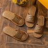 Sandalias y pantuflas para el hogar para mujer, primavera y otoño, verano, ratán, paja, interior, hogar, lino, antideslizantes, sin olor, pies, cuatro estaciones, venta al por mayor para hombres