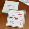 Exclusivo da Transmissão ao Vivo: Conjunto de Presente de Sete Peças de Brincos Pequenos para Mulheres, Pino de Prata, Amigável para Estudantes, Delicado, Feminino, Presente de Aniversário, Acessórios de Orelha