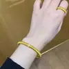 Joyería de Oro Arena Salpicada de Diamantes Anillo Pulido de Calabaza Pulsera Joyería de Mano Brillante Retro de Gama Alta para Mujer Venta al por Mayor